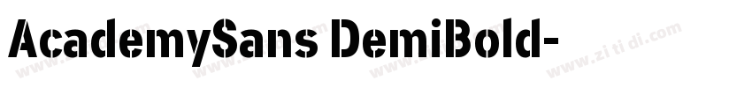 AcademySans DemiBold字体转换
